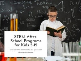 After-School Programs -Ready To Use Homepage Design