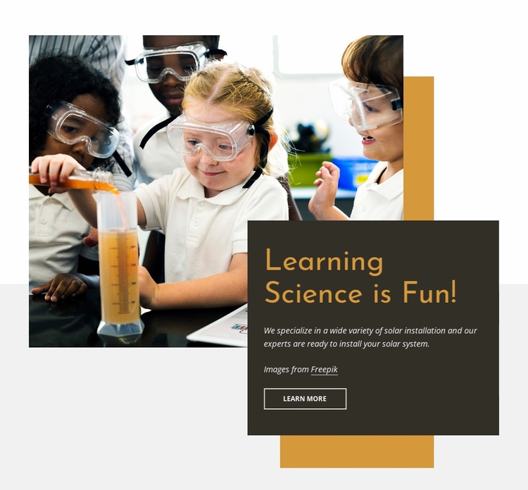 Explore some bonkers experiments in our science for kids Website Template