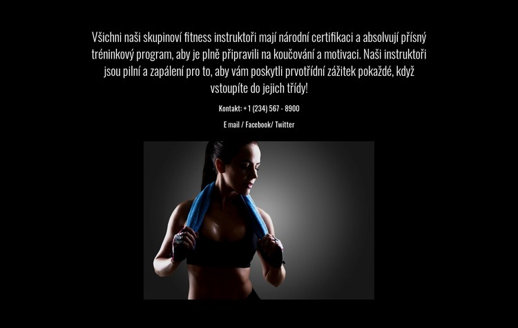 Fitness, výživa a všímavost Šablona HTML