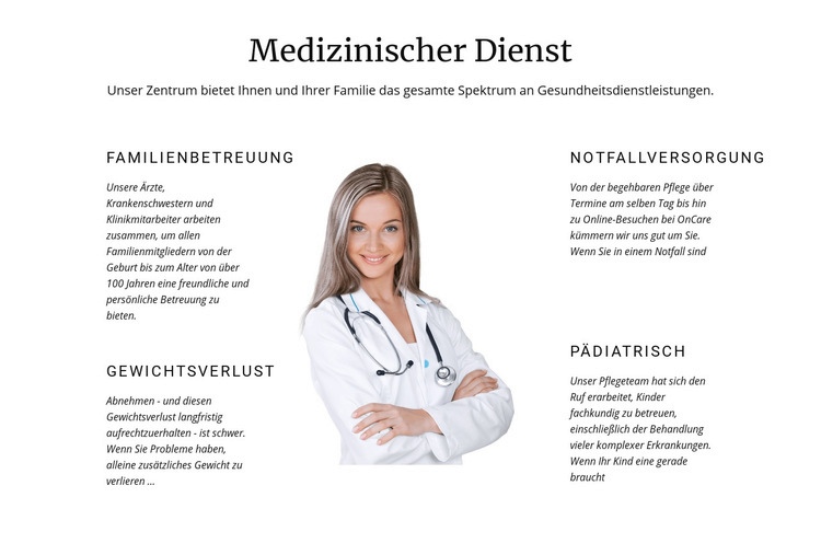 Kindermedizin Website-Modell