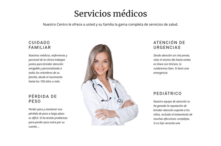 Medicina pediátrica Plantilla de sitio web