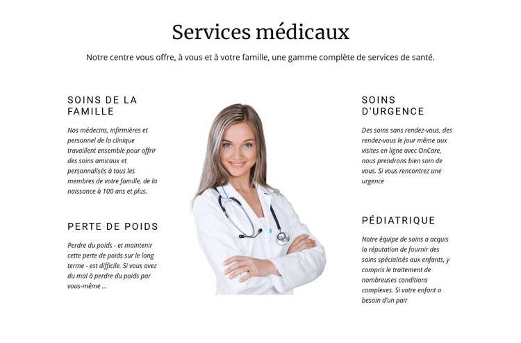 Médecine pédiatrique Maquette de site Web