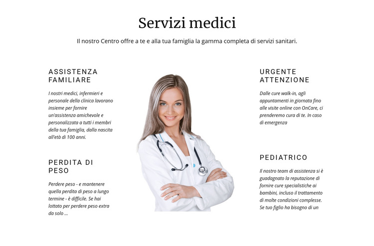 Medicina pediatrica Modello di sito Web
