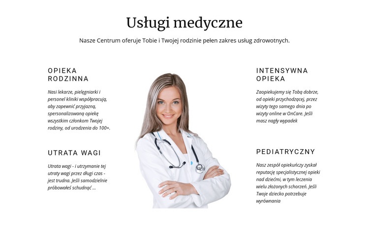 Medycyna pediatryczna Makieta strony internetowej