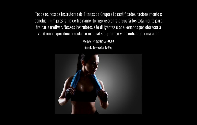 Fitness, nutrição e atenção plena Landing Page