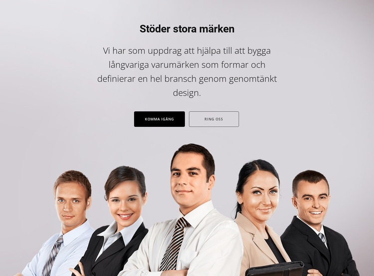 Stöder stora märken CSS -mall