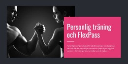 Fitnessprogrammeringspaket - Responsiv HTML5-Mall