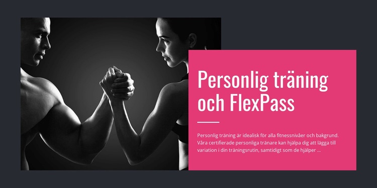 Fitnessprogrammeringspaket Webbplats mall