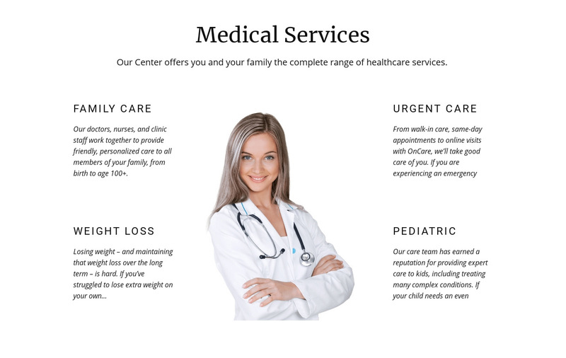 Pediatric medicine Wix Template Alternative