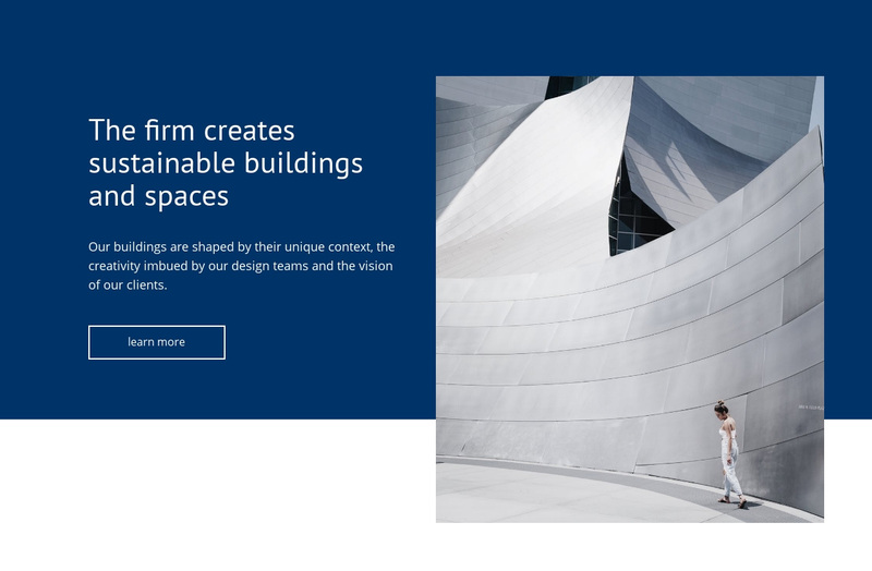 Building sustainable spaces Web Page Design
