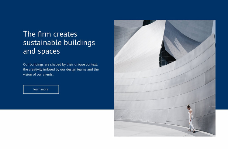 Building sustainable spaces Website Mockup