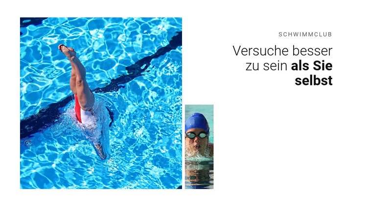 Sportschwimmverein Eine Seitenvorlage