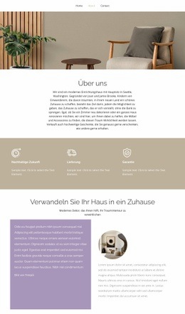 Zeitgenössische Einrichtung - Funktionaler Website-Builder