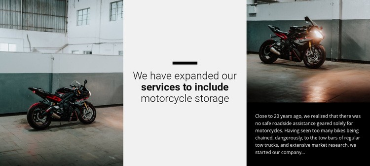 All about motorcycles Elementor Template Alternative