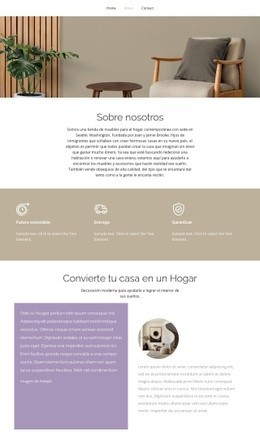 Muebles Para El Hogar Contemporáneos. - HTML Web Page Builder