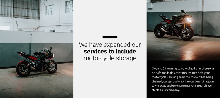 All about motorcycles Homepage Design