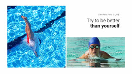 Sport Swimming Club - Design HTML Page Online