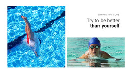 Responsive HTML5 For Sport Swimming Club