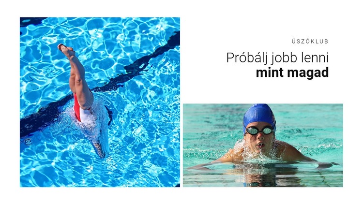 Sport úszó klub HTML Sablon