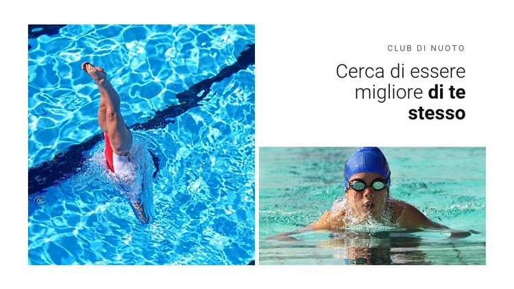 Club di nuoto sportivo Modelli di Website Builder