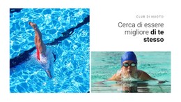 Club Di Nuoto Sportivo Modello Di Pagina Di Destinazione