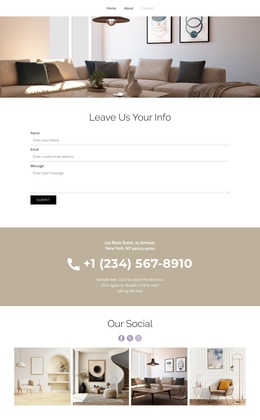 Leave Us Your Info - Best One Page Template