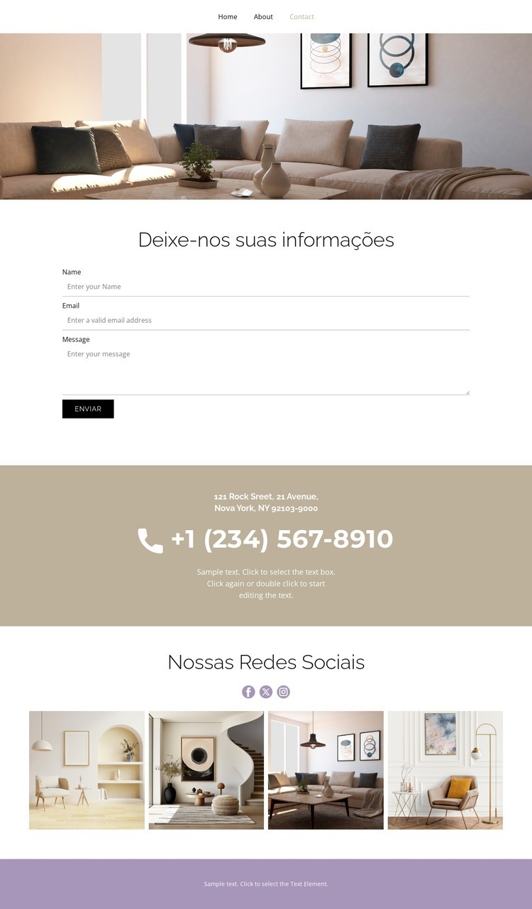 Deixe-nos suas informações Design do site