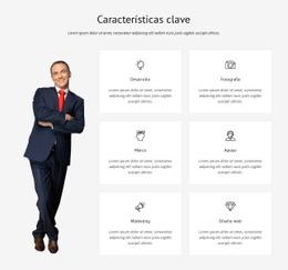 Página De Destino Exclusiva Para Lista De Características Clave