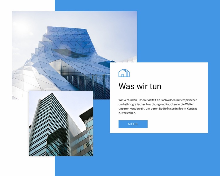 Außergewöhnliche Architektur Landing Page