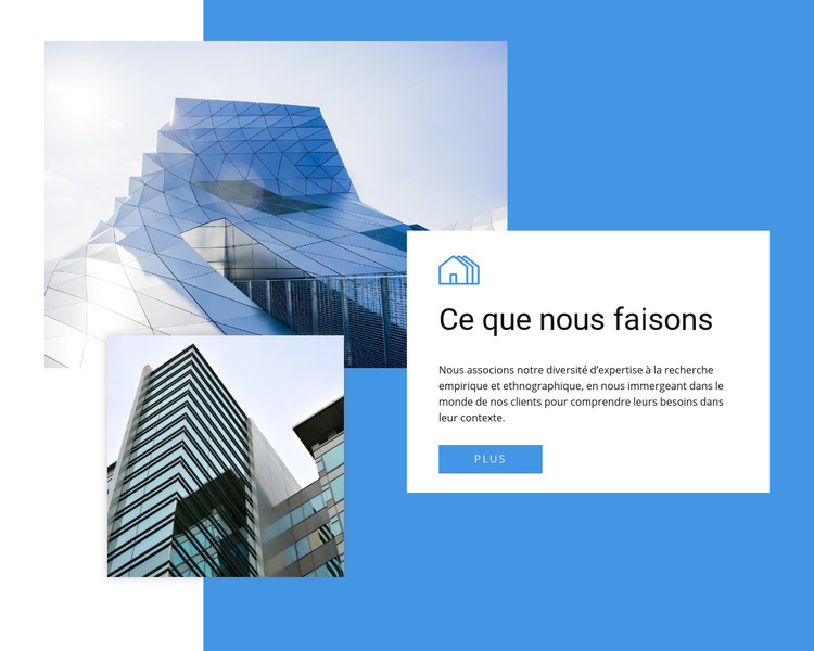 Une architecture extraordinaire Modèle HTML