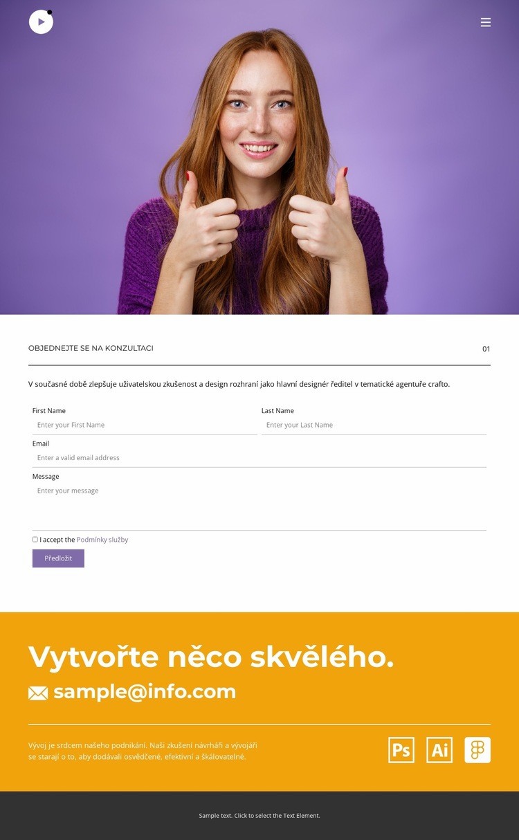 Kreativní designér Šablona HTML