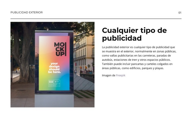 Cualquier tipo de publicidad Creador de sitios web HTML