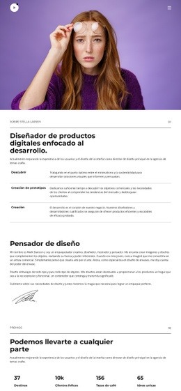 Impresionante Página De Destino Para Freelancer Ganador De Premios