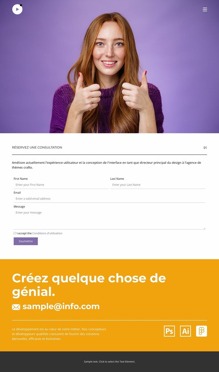 Un créateur créatif Modèle Joomla