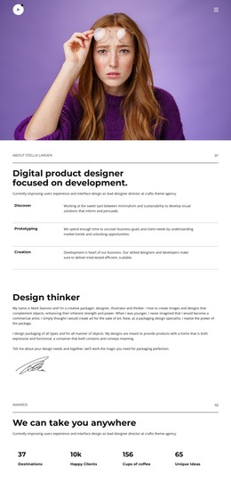 Awards Winner Freelancer HTML Template