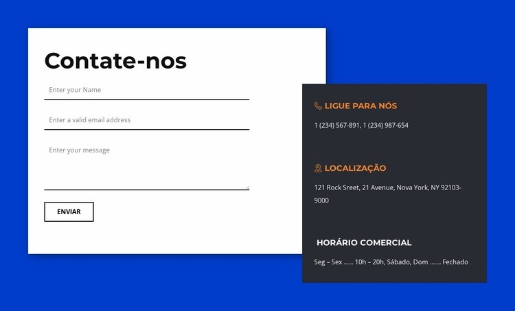 Para qualquer dúvida ou apenas para dizer olá Construtor de sites HTML