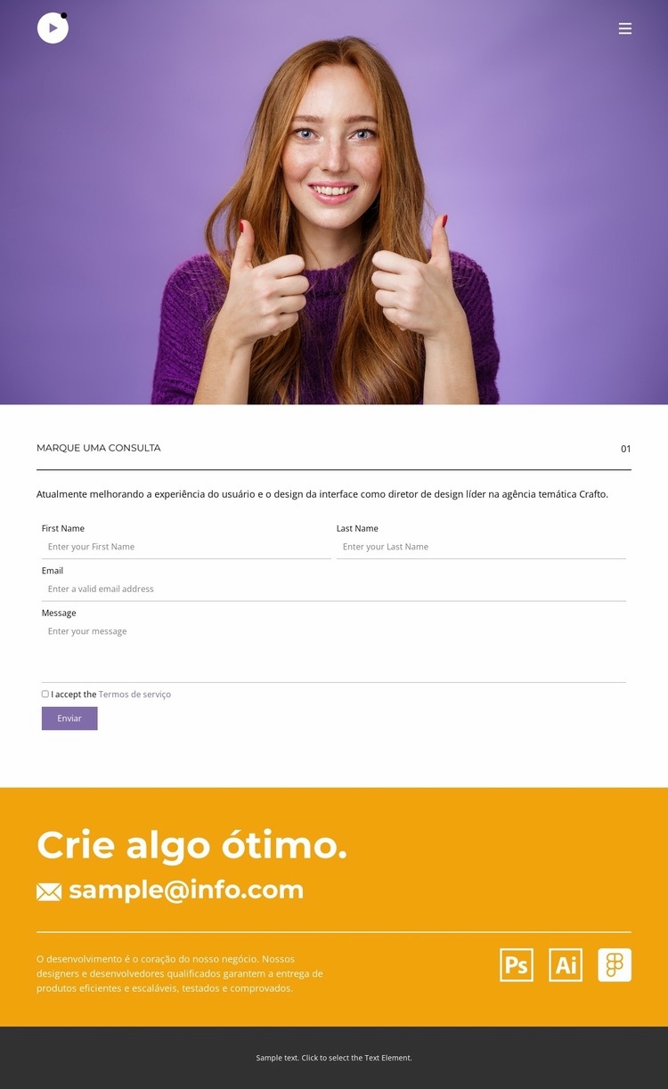 Um designer criativo Design do site