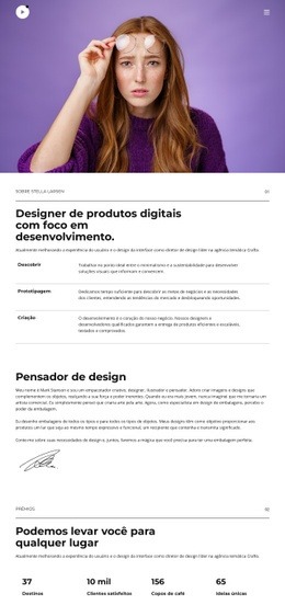 Gerador De Maquete De Site Para Freelancer Vencedor De Prêmios