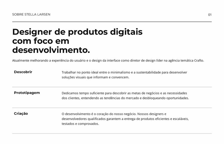 Produto digital Maquete do site