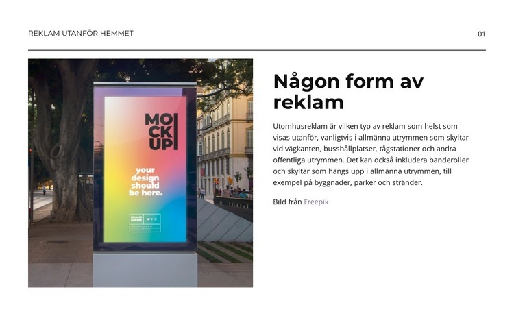 Någon form av reklam CSS -mall