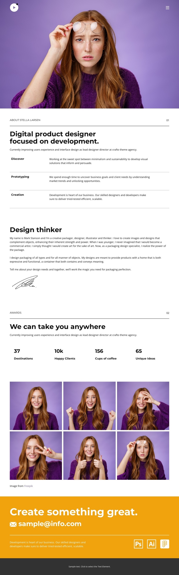 Awards Winner Freelancer Template