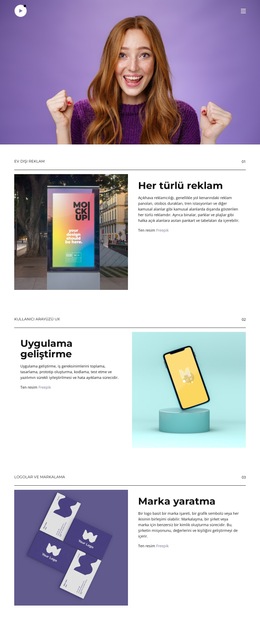 Kimlikler Ve Markalar Yaratın - En Iyi Web Sitesi Şablonu Tasarımı