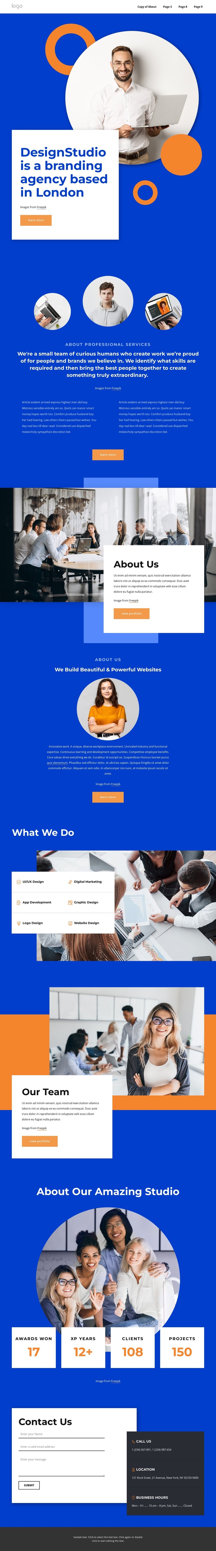 A branding agency in London CSS Template