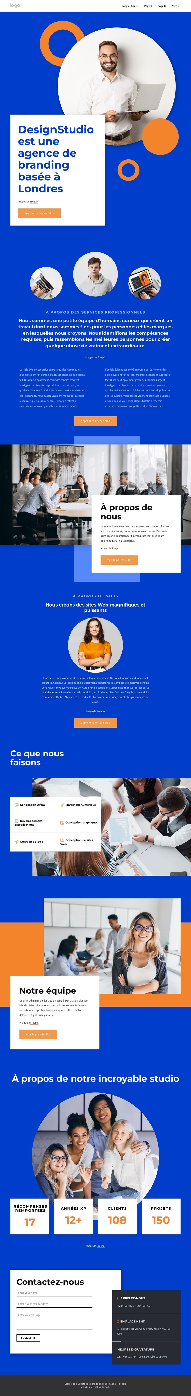 Une agence de branding à Londres Modèle HTML