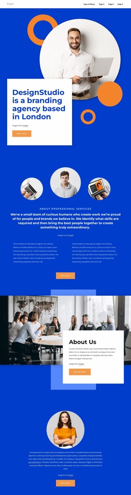 A Branding Agency In London - Design HTML Page Online