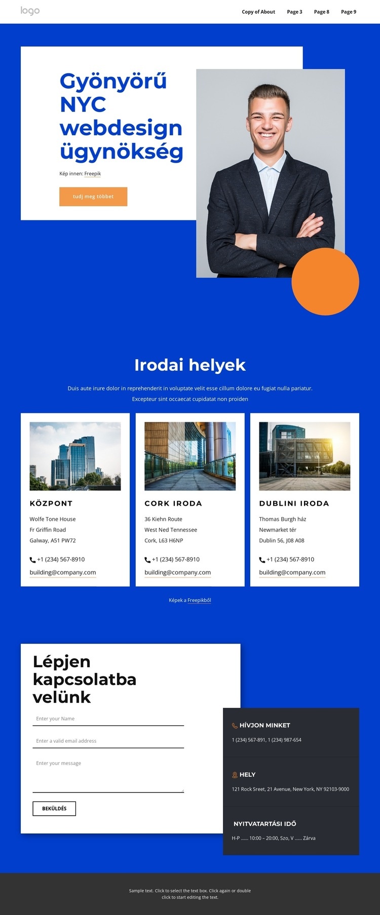 Csodálatos webdesign ügynökség Sablon