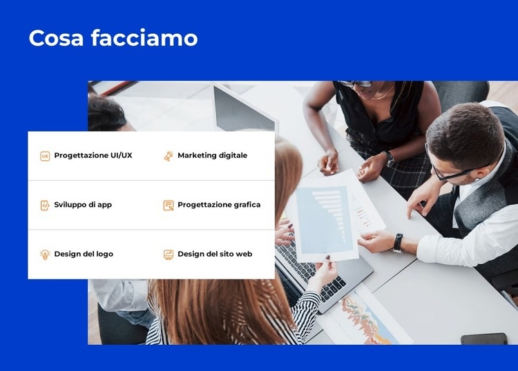 Creiamo siti web accattivanti e facili da usare Mockup del sito web