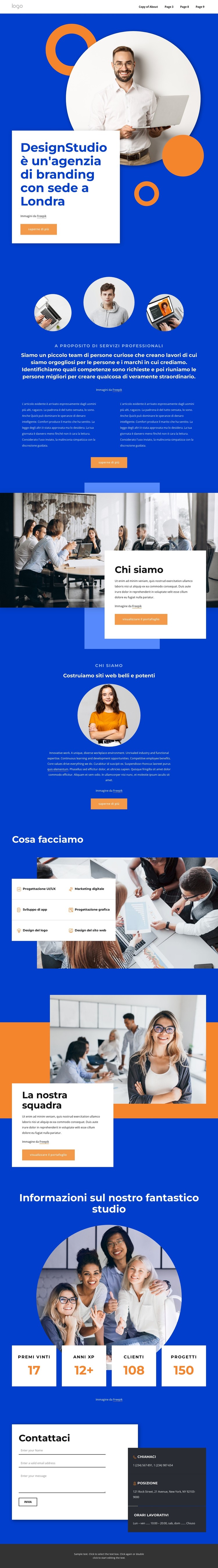 Un'agenzia di branding a Londra Modello CSS