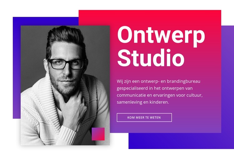 Uw ideeën tot leven brengen Website sjabloon