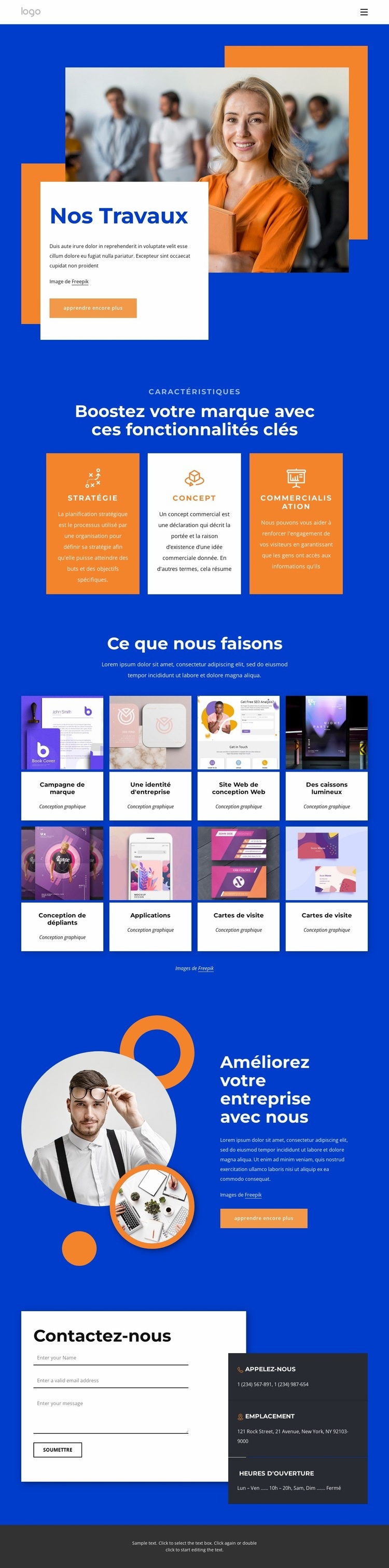 Conception Web pour votre petite entreprise Conception de site Web